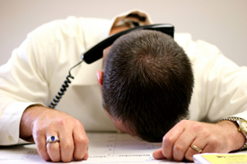 Sleeping on-hold caller